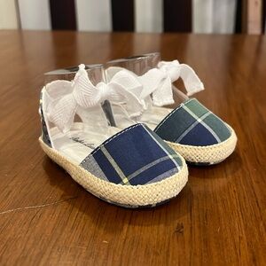 Polo Ralph Lauren Navy Madrid Plaid Southshore Sandals Shoes Infant Baby Size 1